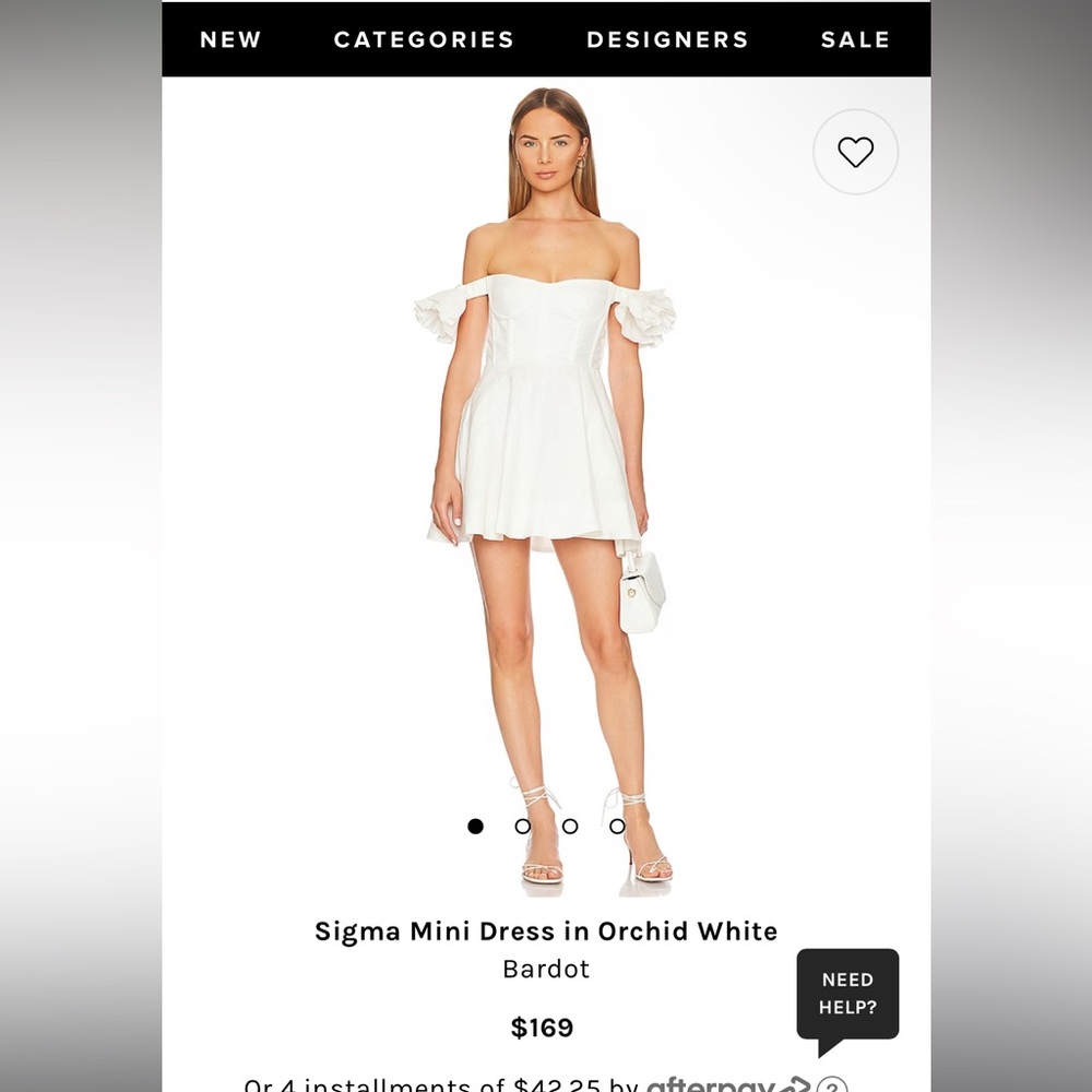 Sigma Mini Dress in Orchid White
Bardot